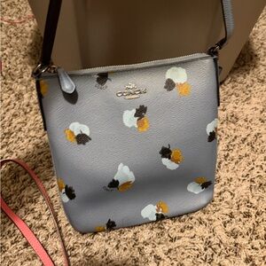 Coach Light Blue Floral Crossbody Bag